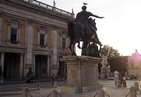 Statue Marco Aurelio in Rome, Italy Editorial Photography - Image of ...