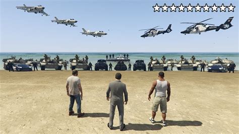 What Happens If You Get 5 Stars in GTA V | GTA V - Epic Five Star Chase ...