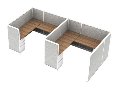 2 Person Cubicle with Drawers and Power | Avenir by Gen2