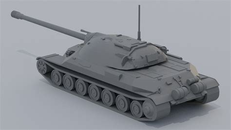 3D model IS-7 Heavy Tank - Game Ready 3D Printable VR / AR / low-poly ...