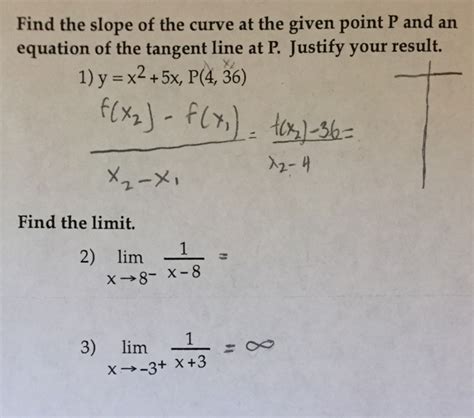 Solved Find the slope of the curve at the given point P and | Chegg.com