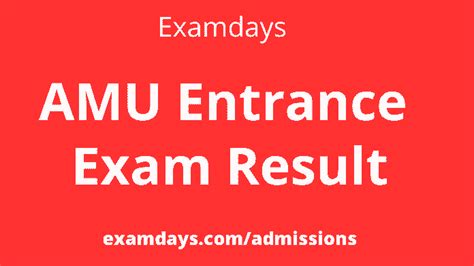 AMU Entrance Exam Result 2023 Link Download amucontrollerexams.com