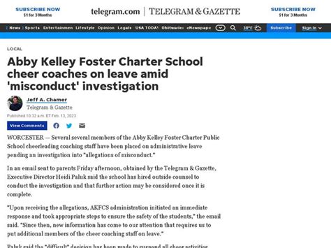 Abby Kelley Foster Charter School cheer coaches on leave amid 'misconduct' investigation : r ...