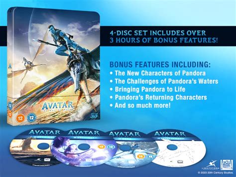 Avatar: The Way of Water (4K+2D Blu-ray & 3D+2D Blu-ray SteelBooks ...