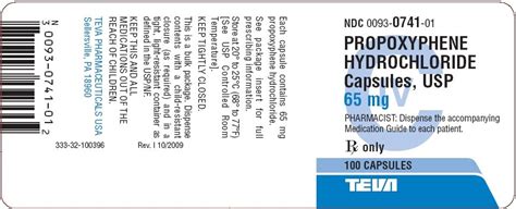 Propoxyphene Capsules - FDA prescribing information, side effects and uses