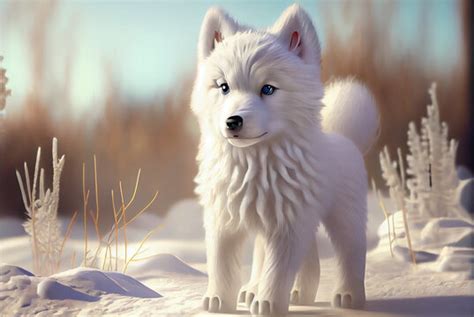 Cute Baby Arctic Wolf