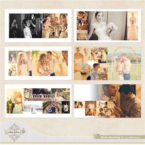 White Wedding Album Template | Wedding album templates, Wedding album ...
