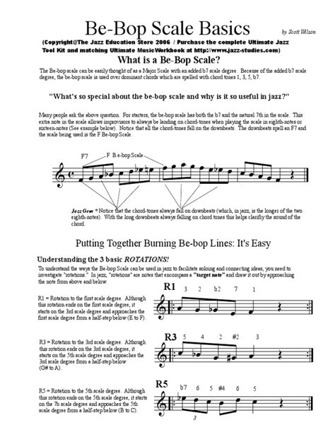 Bebop Scale Exercise Licks | PDF | Scale (Music) | Chord (Music)