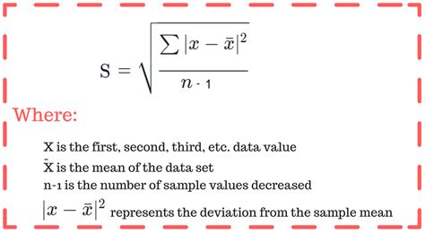 The Standard Deviation Formula for a sample | Descriptive, Standard deviation, Statistics math