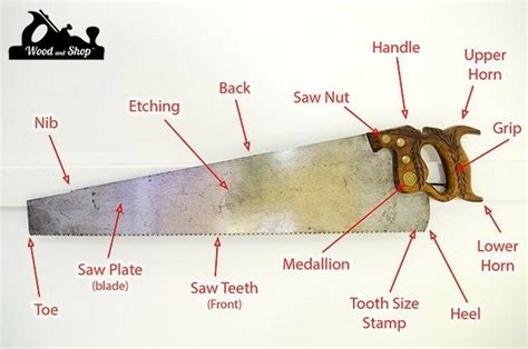 PARTS OF A HAND SAW | Woodworking tools router, Used woodworking tools ...