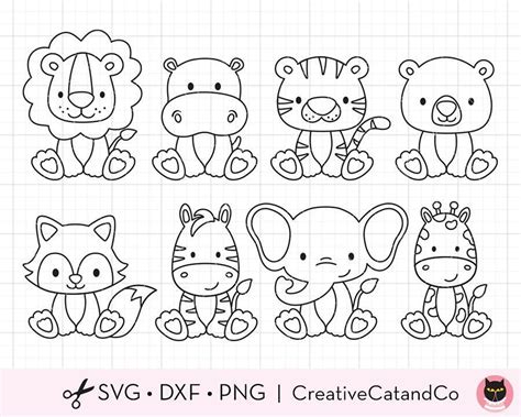 Baby Safari Animal Svg - 153+ File SVG PNG DXF EPS Free