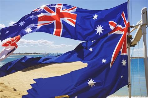 Premium AI Image | Happy Australia day with flag