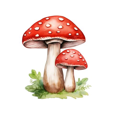 Watercolor Mushroom Cute Clip Art, Watercolor, Hand, Draw PNG ...