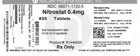 BUY Nitroglycerin (Nitrostat) 0.4 mg/1 from GNH India at the best price available.