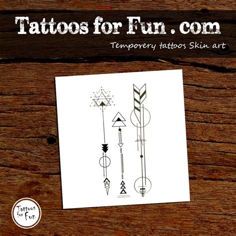 Black And White Arrow Temporary Tattoo - Tattoos For Fun