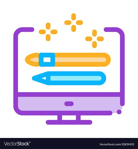 Front end design icon outline Royalty Free Vector Image