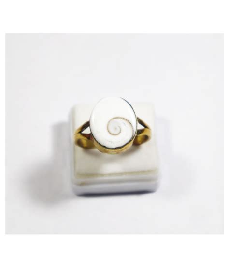 Natural Gomti Chakra Ring 7.22-8.33 Ratti ~ 6.50-7.50 Carat Panchdhatu Gold Plated Adjustable ...