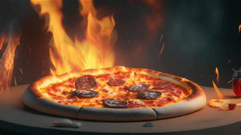 delicious pizza with flame animation 25244414 Stock Video at Vecteezy