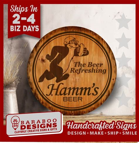 Hamm's Beer Sign Hamm's Beer Beer Sign Man Cave | Etsy