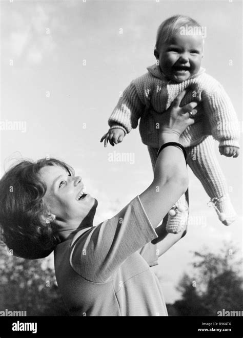 Space pilot Valentina Tereshkova with her daughter Alyona Stock Photo ...