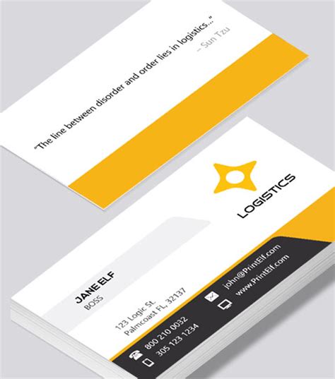 Logistics business card - Modern Design