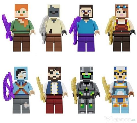 Set 8 Minifigurine tip Lego Minecraft Players cu Alex, Husk