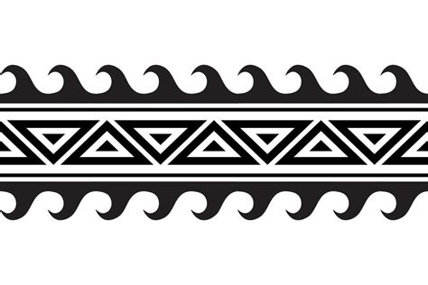 Maori polynesian tattoo bracelet. Tribal sleeve seamless pattern vector ...