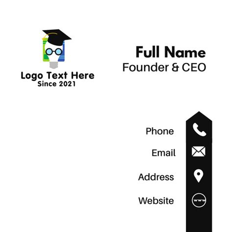 Lightbulb Creative Scholar Business Card | BrandCrowd Business Card Maker