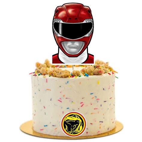 Green Power Rangers Birthday Cake Topper