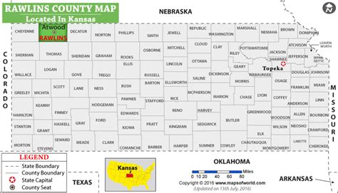 Rawlins County Map, Kansas