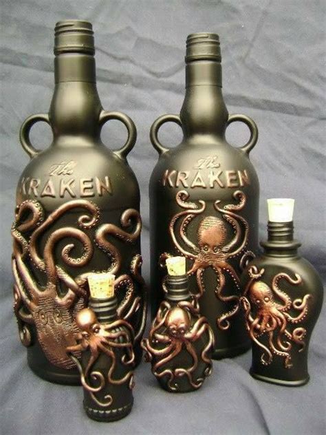 Awesome Kraken Bottle Collection | Kraken, Bottle art, Bottle