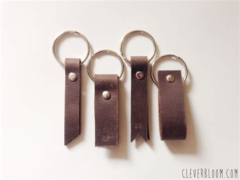 DIY~Monogram Leather Keychain - Clever Bloom