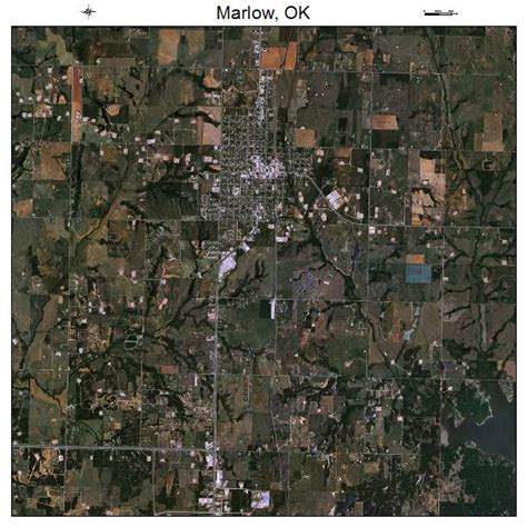 Aerial Photography Map of Marlow, OK Oklahoma