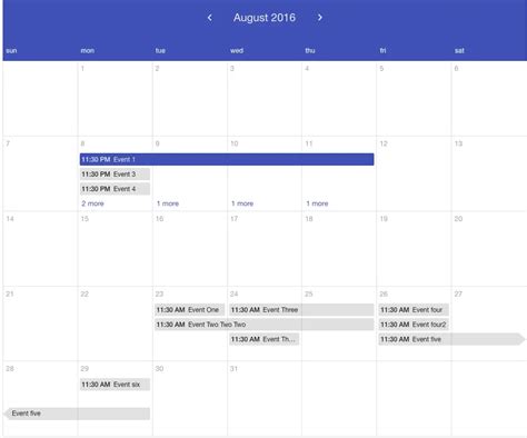 Angular Material Calendar Component | Angular Script