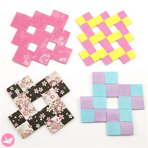 Origami Weaved Mats Tutorial - Paper Placemats - Paper Kawaii