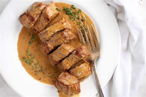 Pork Tenderloin with Mustard Sauce - Seasons and Suppers