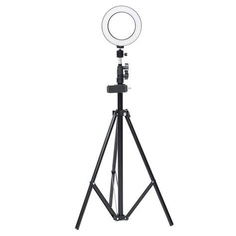 210CM Ring Light Stand Tripod LED Camera Light W/ Cell Phone Holder ...