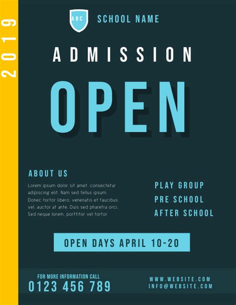 Admission Open Flyer