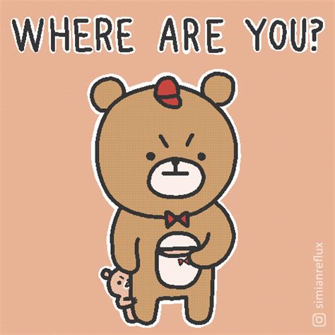 Where Are You Mad Bear Sticker GIF | GIFDB.com