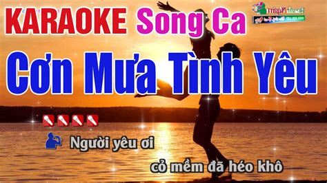 Cơn Mưa Tình Yêu Karaoke Song Ca | Bản Chuẩn 2020 - Nhạc Sống Thanh Ngân - YouTube