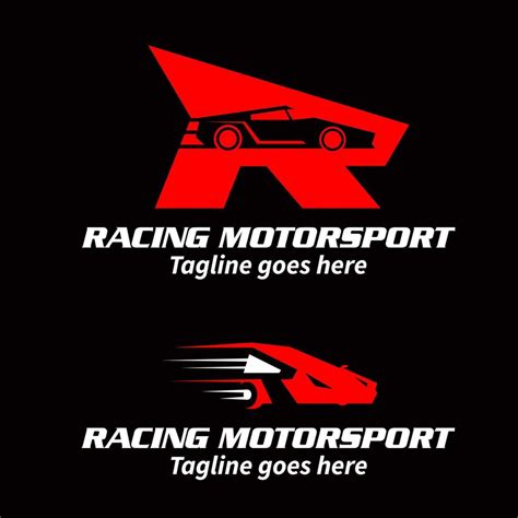 R Racing Car theme logo set letter based. 24320425 Vector Art at Vecteezy