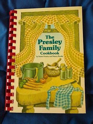 Elvis: The Presley Family Cookbook Signed Vester Presley softcover ...