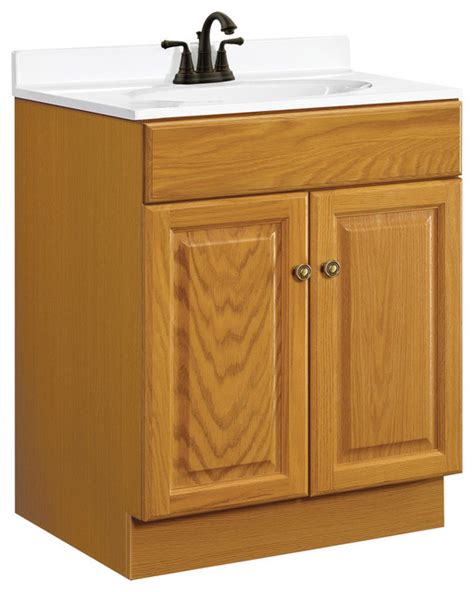 Claremont 24"x21" Oak Vanity 2 Door Honey Oak Finish - Traditional - Bathroom Vanities And Sink ...