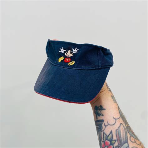 Vintage Disney World Embroidered Visor Hat Cap.... - Depop