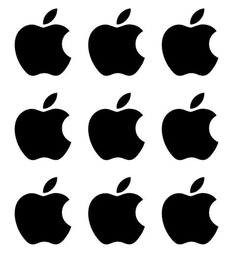 Small Apple Logo Vinyl Decals Set of 9 Small Stickers for Car Phone ...