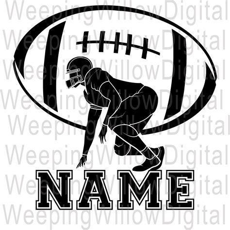 Football SVG Football Player SVG Football Silhouette & Cricut Cut File Football cut file ...