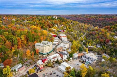 Aerial shot of downtown Eureka Springs, Arkansas. #Travel #Arkansas #EurekaSprings #Fall # ...