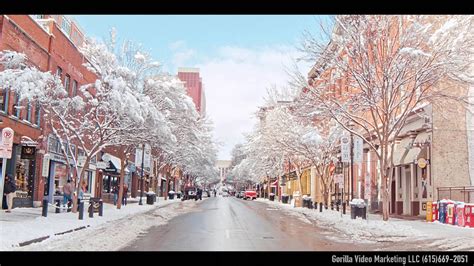 Downtown Nashville Snow Day UltraHD - YouTube