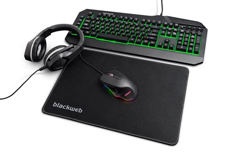 Blackweb Gaming Starter Kit with Keyboard, Mouse, Mousepad and Headset - Walmart.com