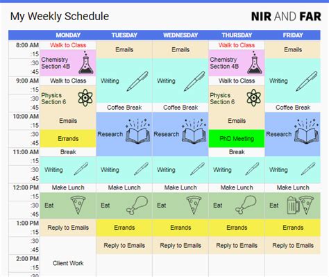 Schedule Maker: Use this Google Sheet to Plan Your Week